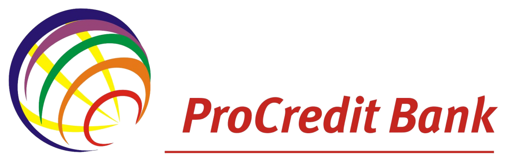 Logoja e ProCredit Bank – një bankë prestigjioze dhe partneri ynë për procesimin e pagesave në Kosovë.